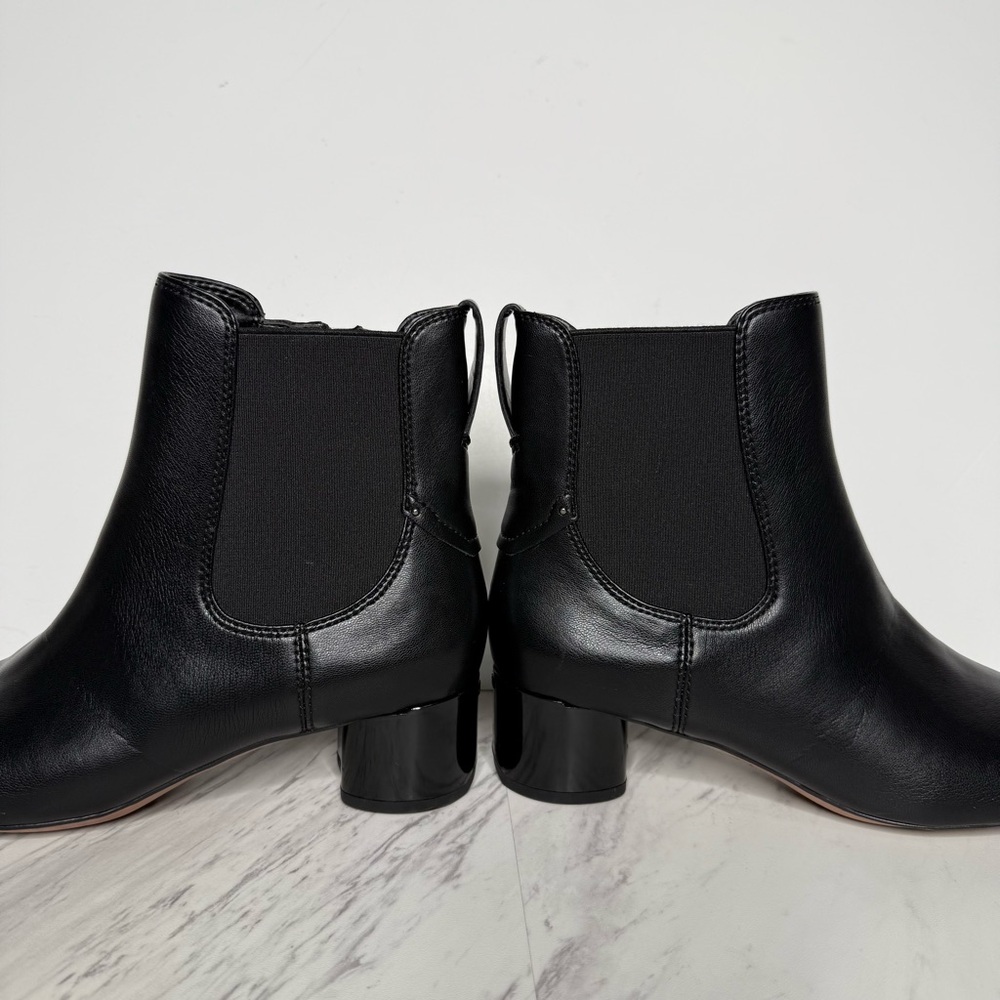 Franco Sarto Nellie Black Chelsea Heeled Bootie 8M - Picture 8 of 14